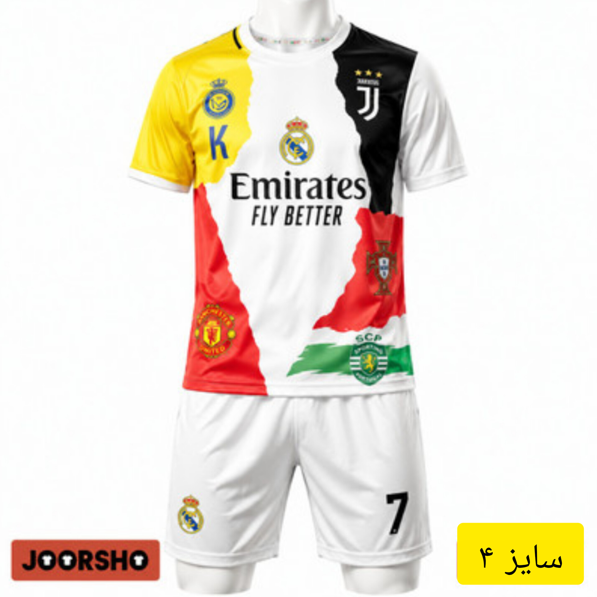 کیت ورزشی پسرانه منتخب رونالدو مناسب ۱۰ تا ۱۵ سال